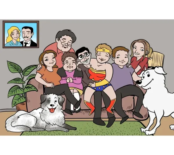 Tutta la family sul divano!