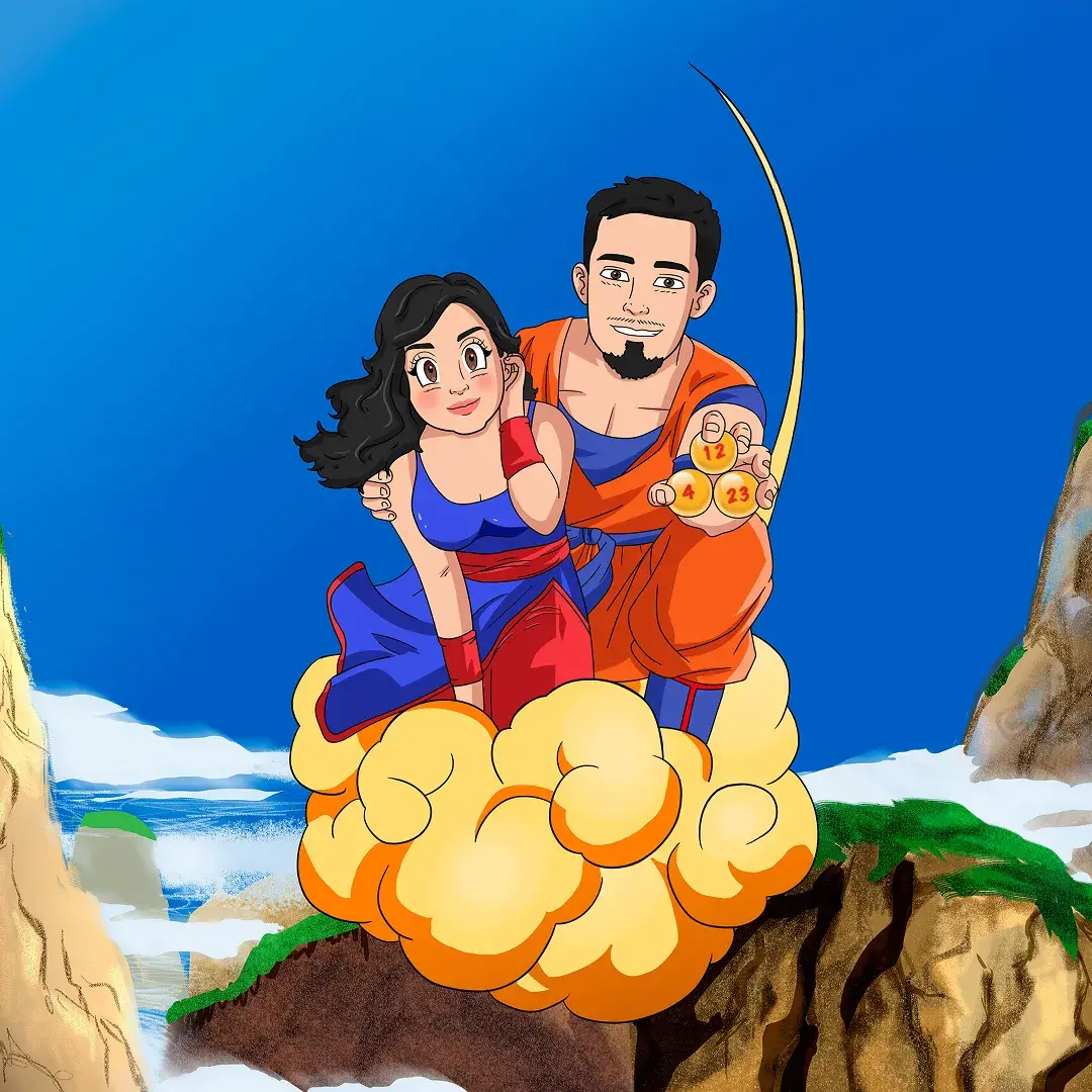 dragon ball 2p colore semplice