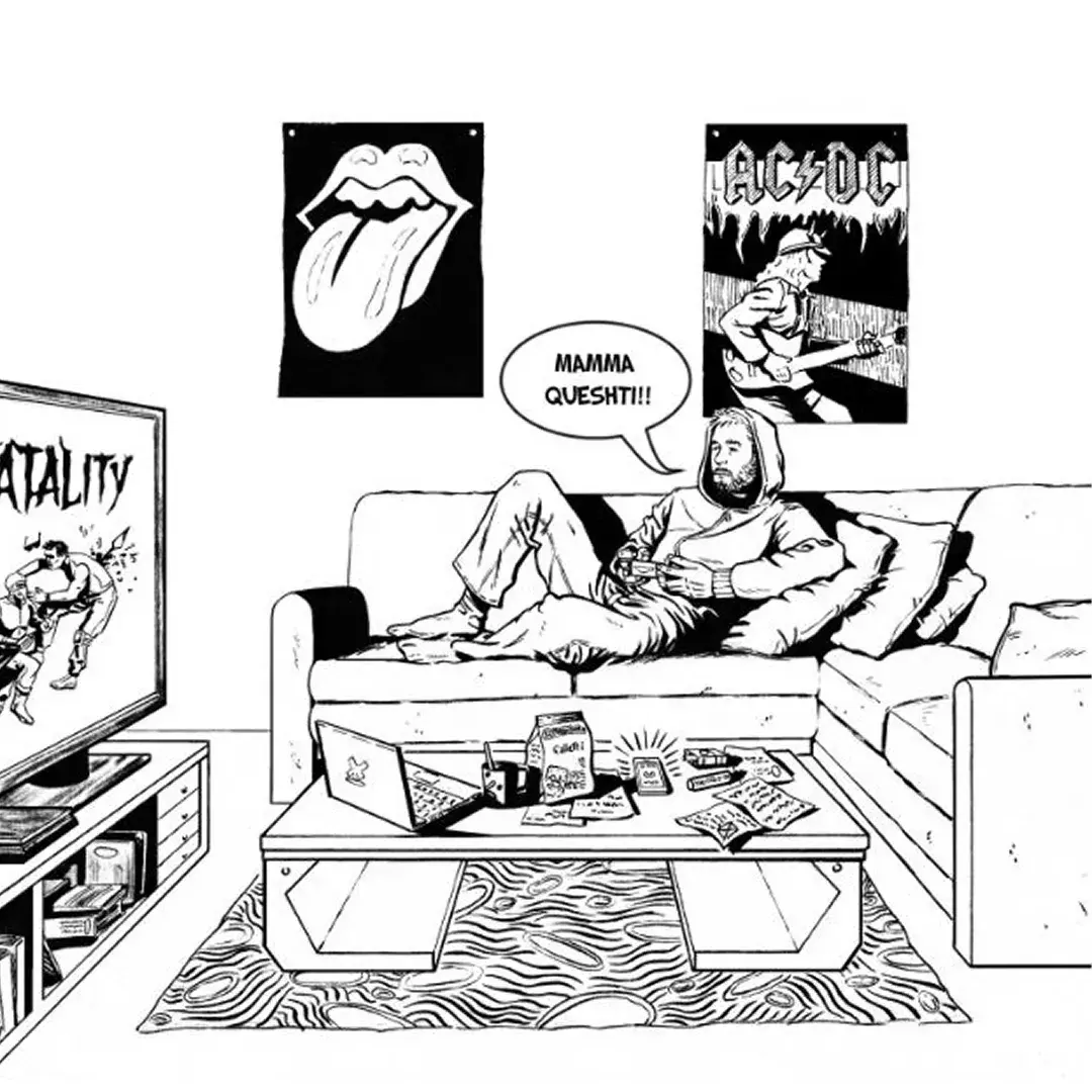 illustrazione personalizzata 1p bn complesso realistico-1