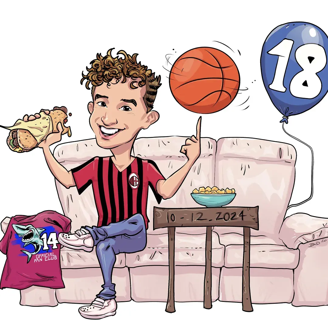 illustrazione personalizzata 1p colore semplice cartoon