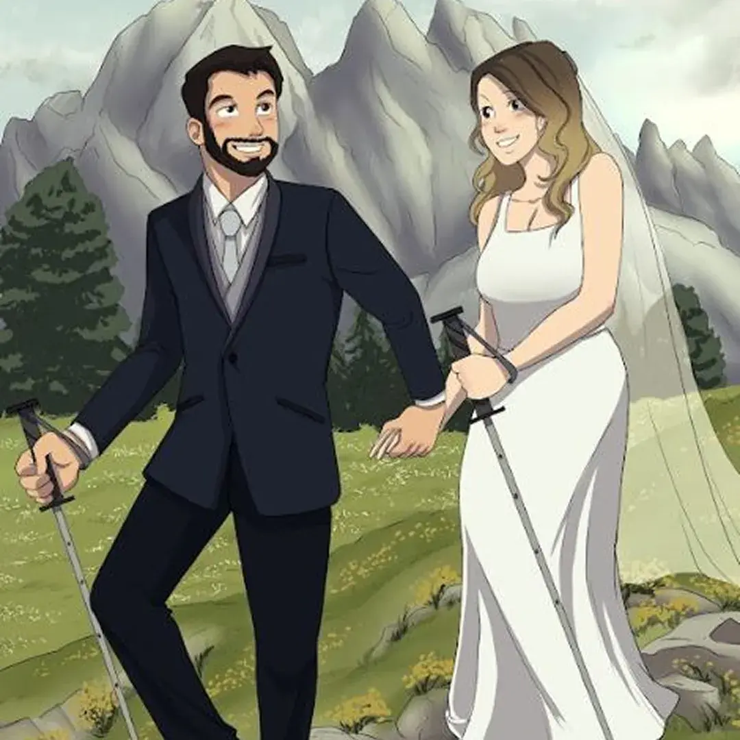 illustrazione personalizzata 2p colore semplice manga